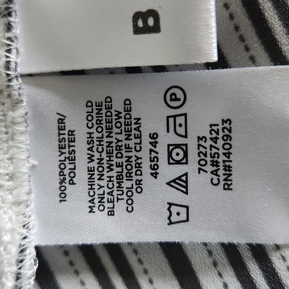 Loft, Woman's, Sz XXSP, 2 BL Stripes & Dashes; Short Sleeve w wh Circles - Picture 9 of 9